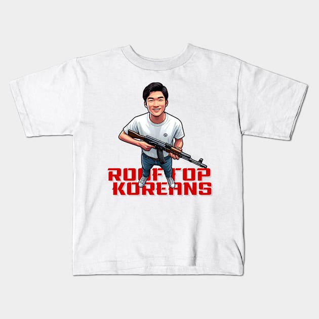 Rooftop Koreans Kids T-Shirt by Rawlifegraphic